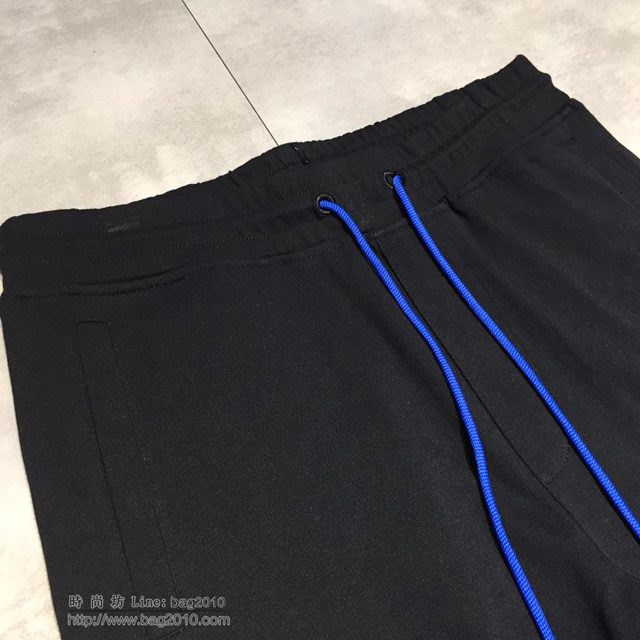 Burberry運動褲 19春夏新款薄款 巴寶莉黑色休閒褲   tzy1753